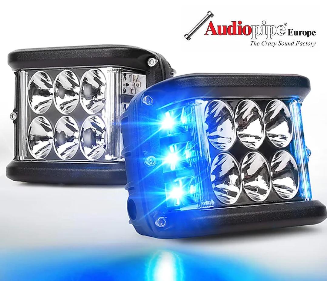 LED Stroboskop Blitzer 2x 60W 2x 4800 Lumen 4 Programme B - Audiopipe