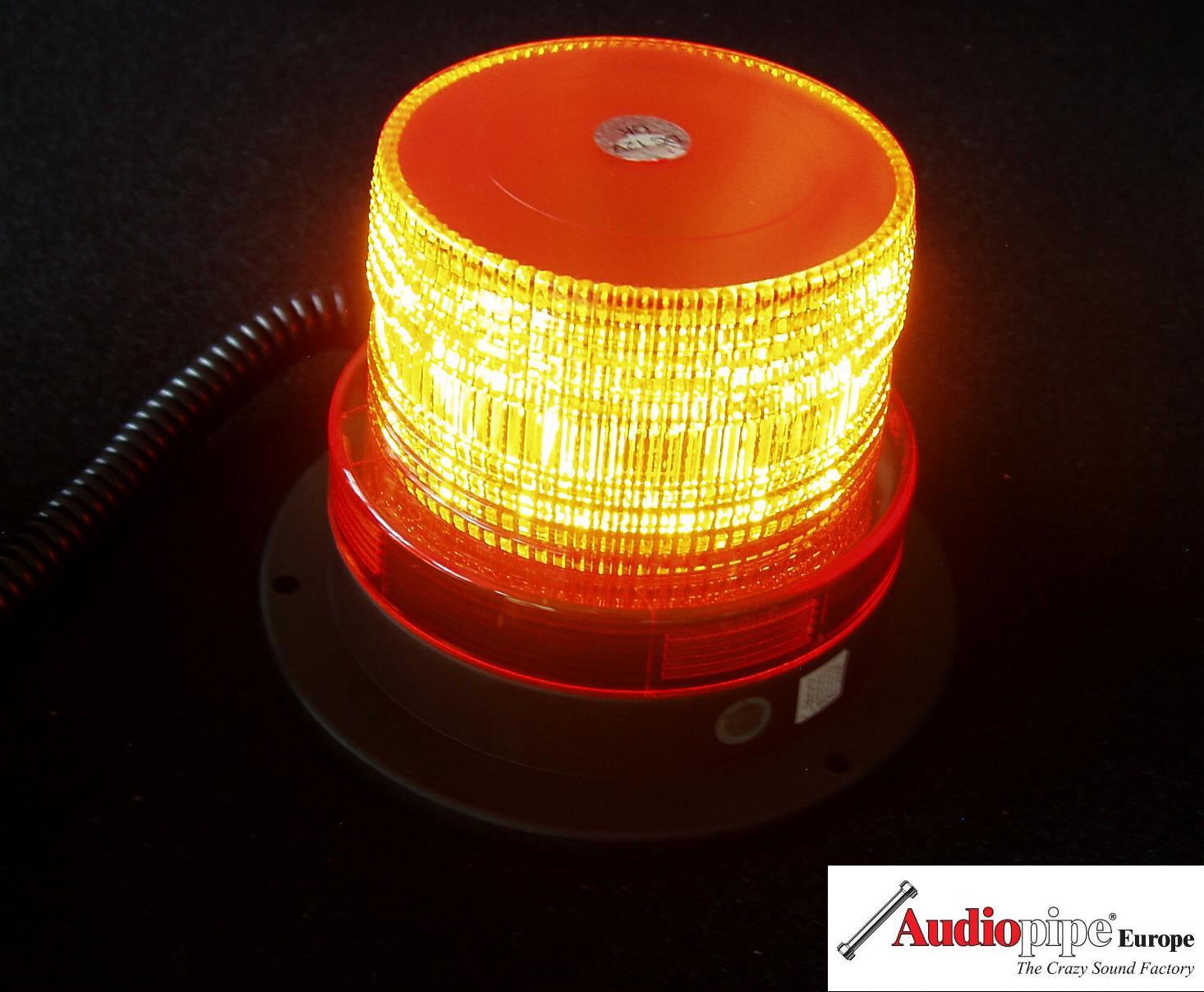 LED Rundumkennleuchte gelb mit Magnetfuß extrem hell