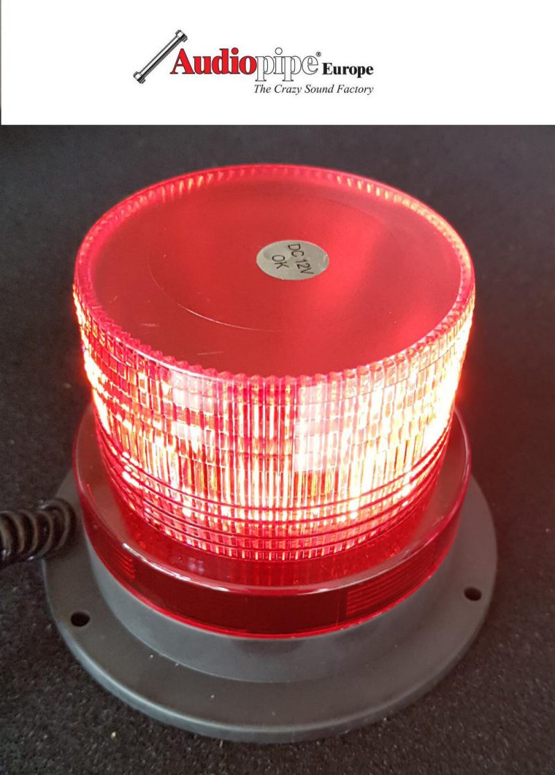 LED Rundumleuchte 12V mit Magnetfuß R