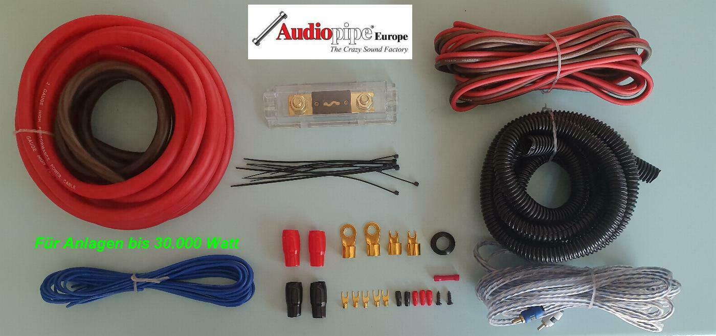 Verstärker Endstufen Anschluss Set 5,2m Kabel Kit 35mm² bis 3.000 W -  Audiopipe