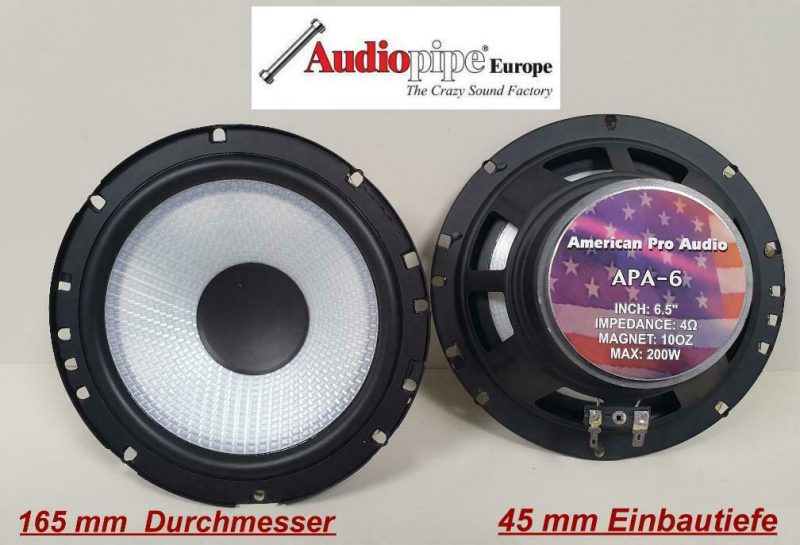 Alternative view of AMERICAN PRO 16.5cm Kompo Set Lautsprecherset 165mm 200 Watt