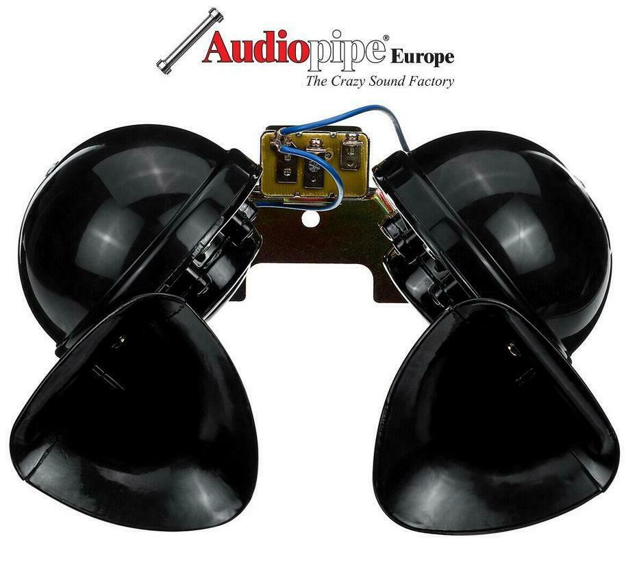 Bullenhorn Doppel Hupe 12V - Audiopipe