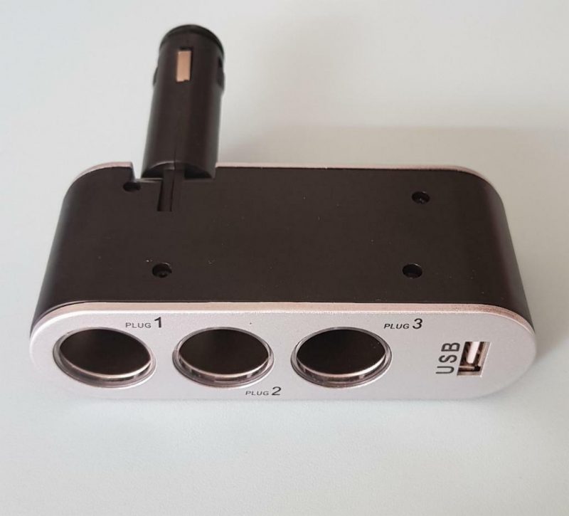 Zigarettenanzünder Adapter Steckdose 3-fach + USB Ladegerät