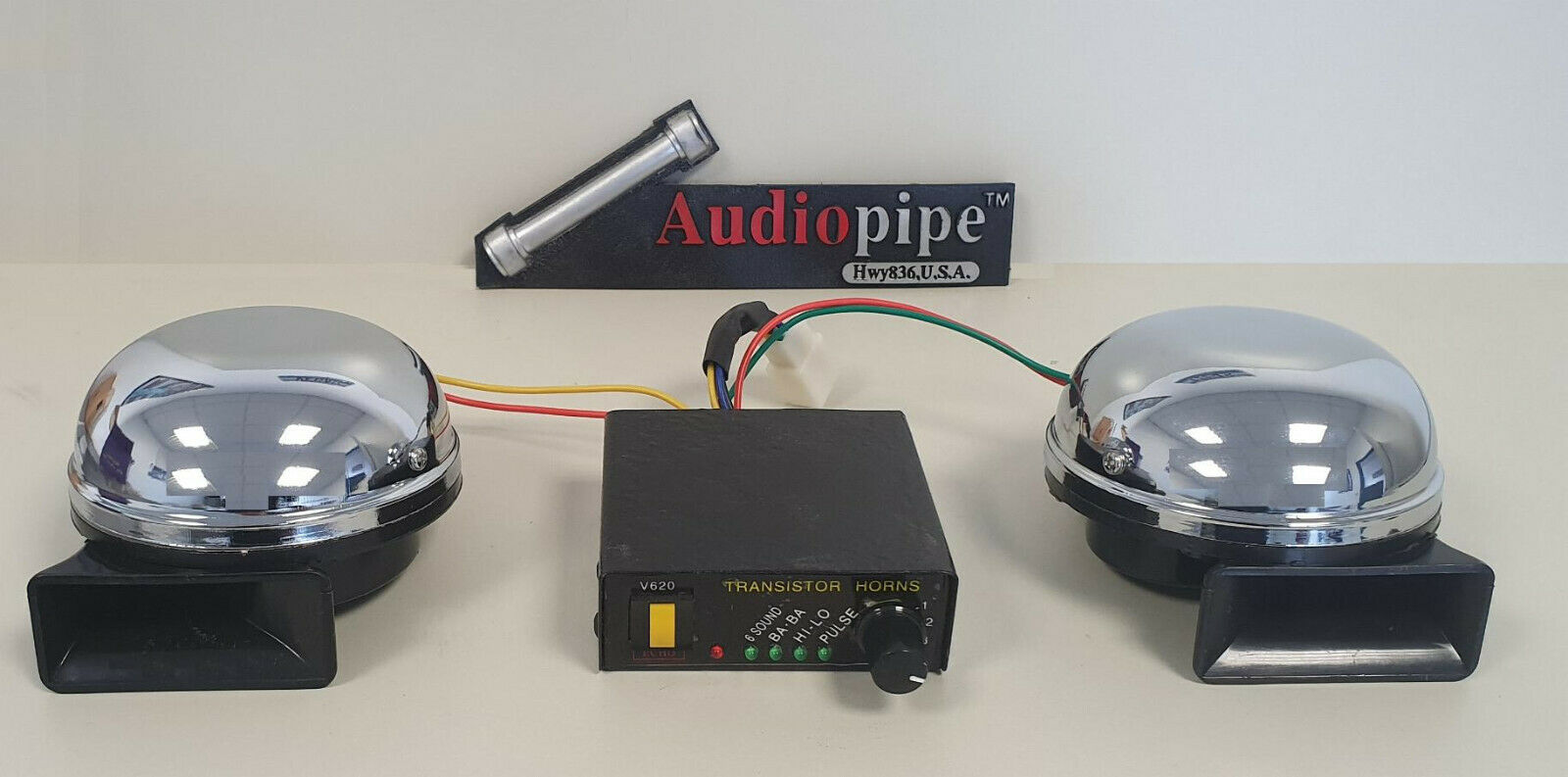 Melodie Fanfare 3 Klang Druckluft Hupe - Audiopipe