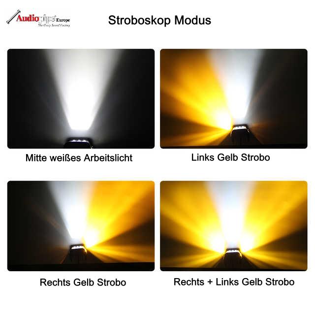 LED Stroboskop Blitzer 2x 60W 2x 4800 Lumen 4 Programme Y - Audiopipe