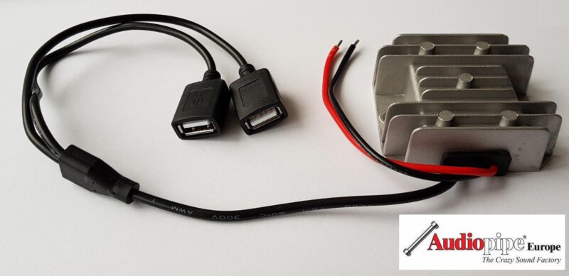Spannungswandler Konverter DC-DC 12-24V Eingang auf 2x5V USB Buchse 5A 25W Nr.20