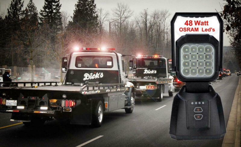 Alternative view of U.S.A AKKU-LED Handlampe 48W Weiß