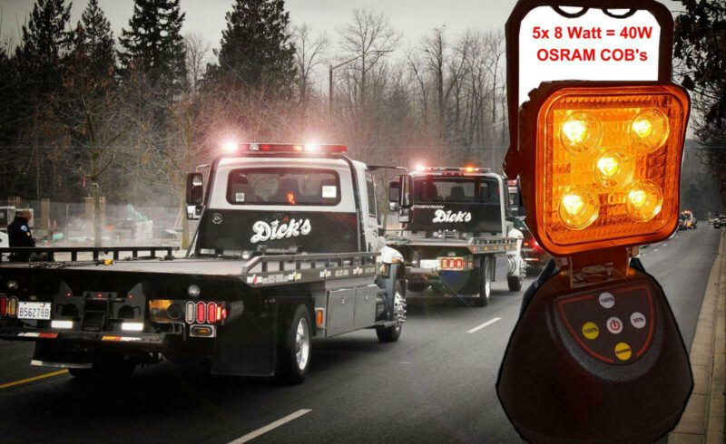 Alternative view of U.S.A AKKU-LED Handlampe 48W Gelb + Weiß