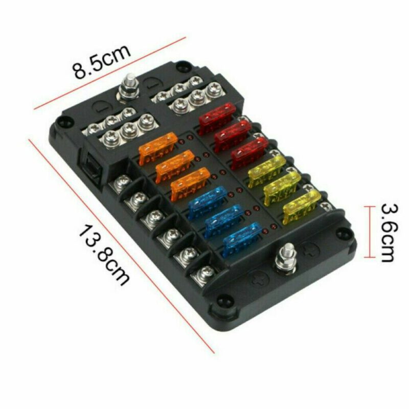 Alternative view of Sicherungshalter 12-24V Sicherungskasten 12fach