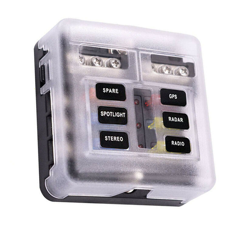 Sicherungshalter 12-24V Sicherungskasten 6fach Maxi - Audiopipe