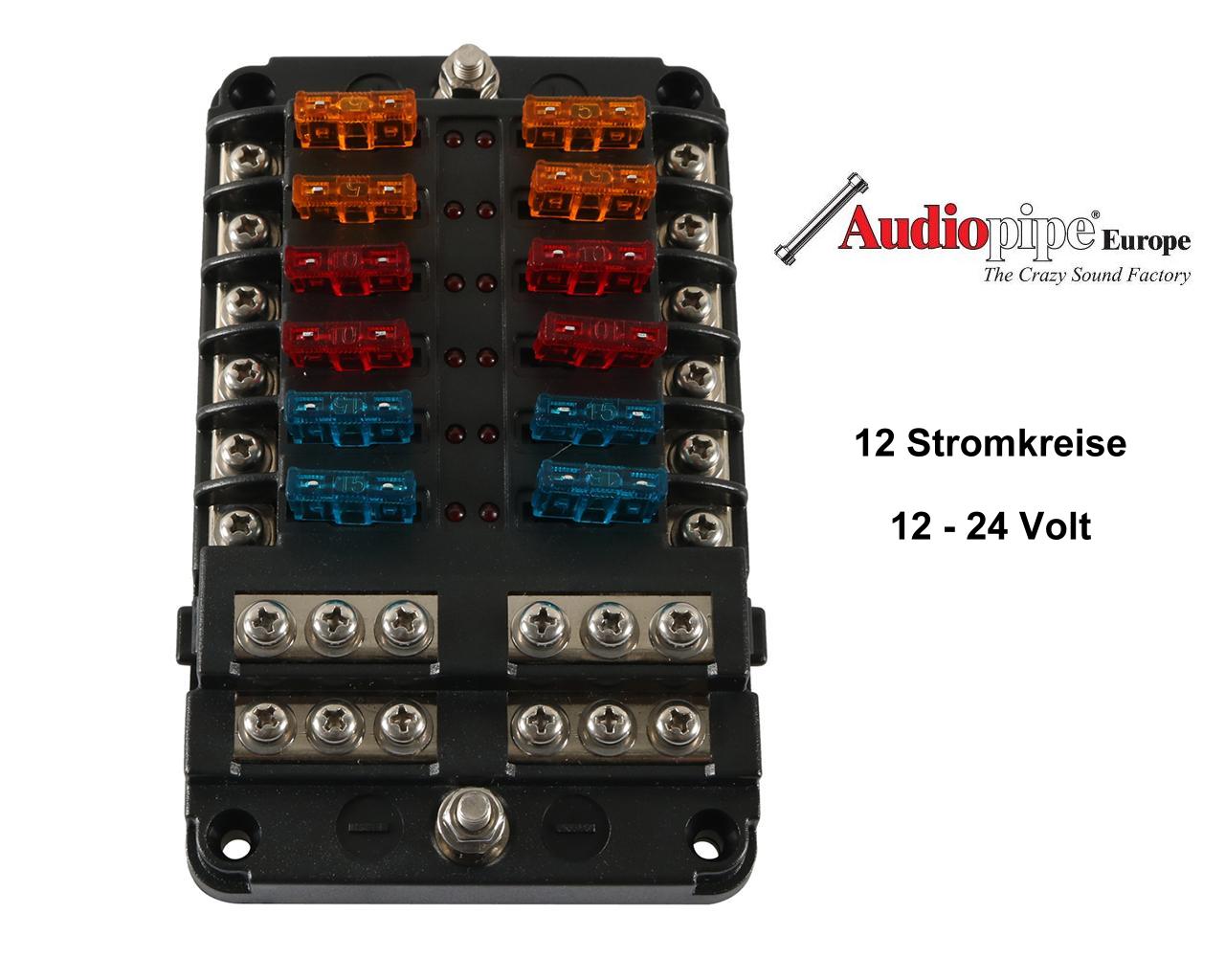 Zigarettenanzünder 5.5mm Hohlstecker LED + Schalter Nr.15 - Audiopipe