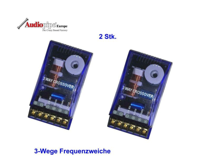 Audiopipe 2x 500 Watt 3-Wege Frequenzweiche Weiche Bass Hochtöner 4 ohm