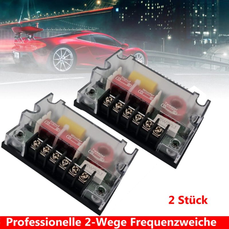 Audiopipe 2x 400 Watt 2-Wege Frequenzweiche 4 ohm