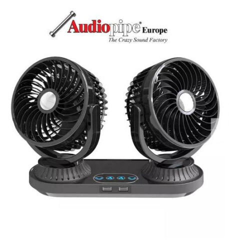 Auto Ventilator Doppellüfter 12V+24V - Audiopipe