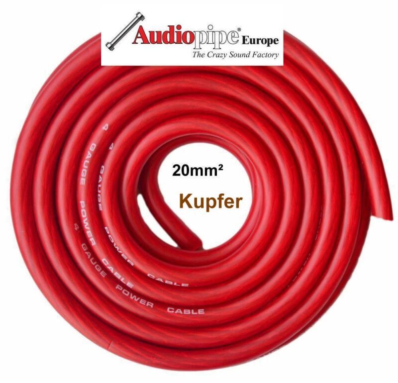 Powerkabel 20mm² Kupfer Plus rot