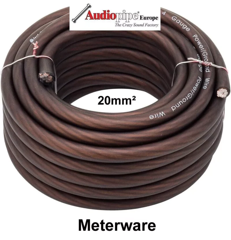 Powerkabel 20mm² Masse schwarz
