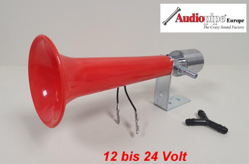 Druckluft Melodie Fanfare hupe 12 Volt La Cucaracha schwarz