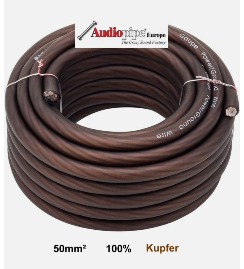 Powerkabel 50mm² Kupfer Masse schwarz